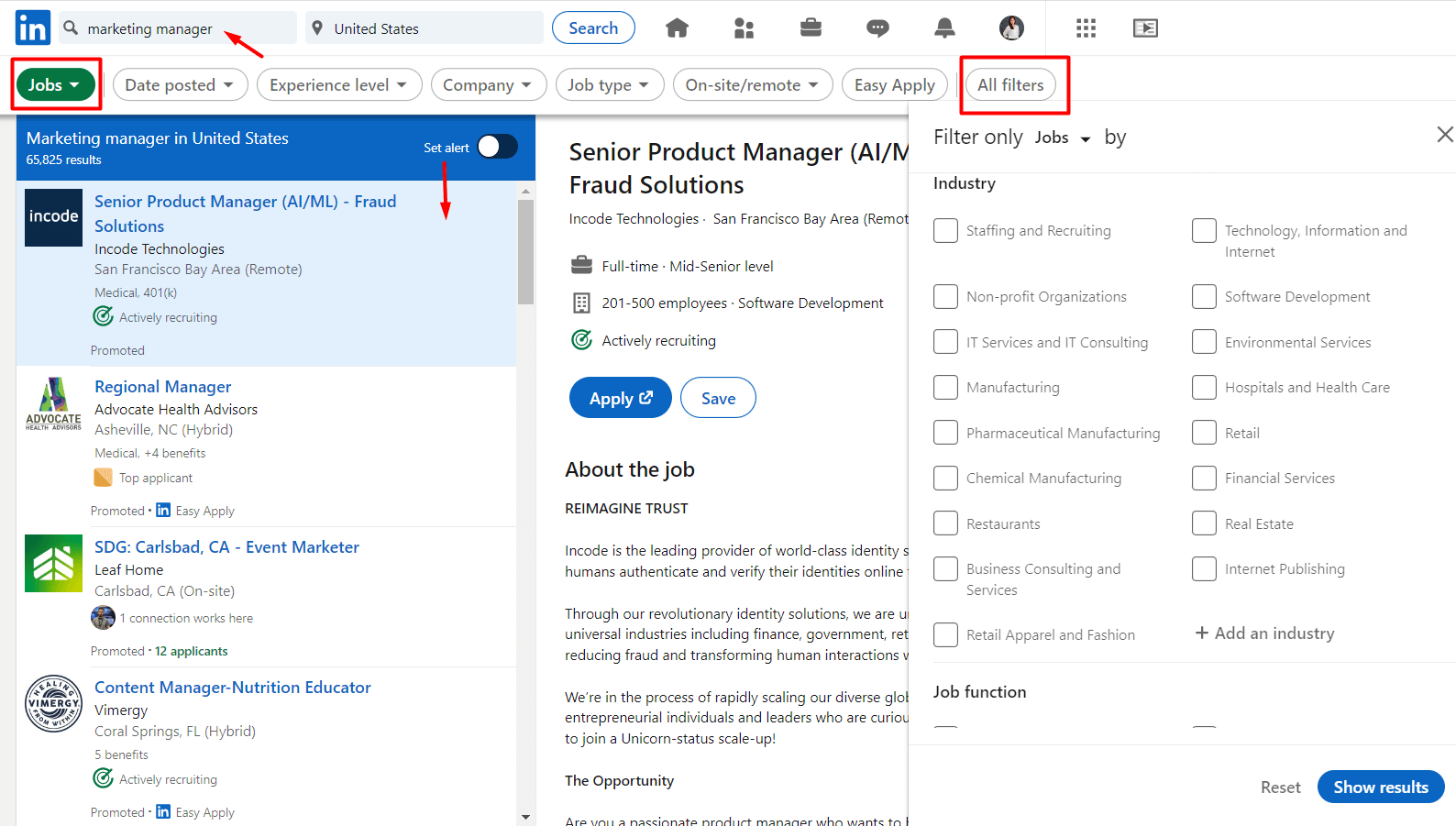 Companies hiring example
