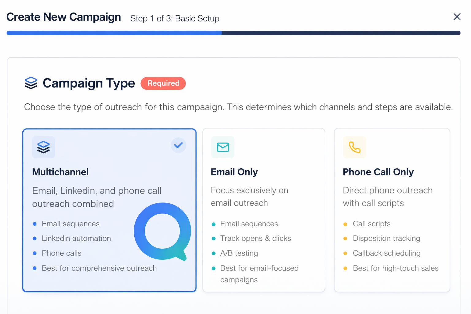 Outbound Contact campaign setup overview